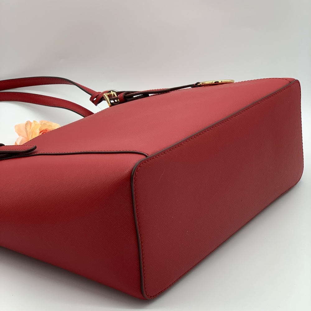 MICHAEL KORS CIARA LG TZ TOTE SCARLET 35T8GC6T9L - Picture 12 of 16